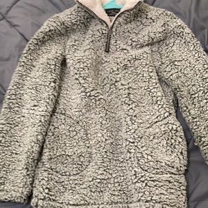 Wool zip up pull over